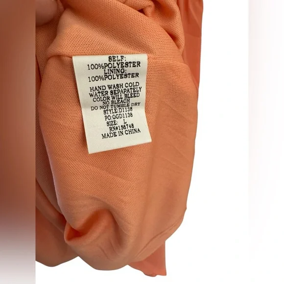 Racheal Coral V-Neck Tiered Mini Dress with Flutter Sleeves Crochet Eyelet Trim - Picture 7 of 7